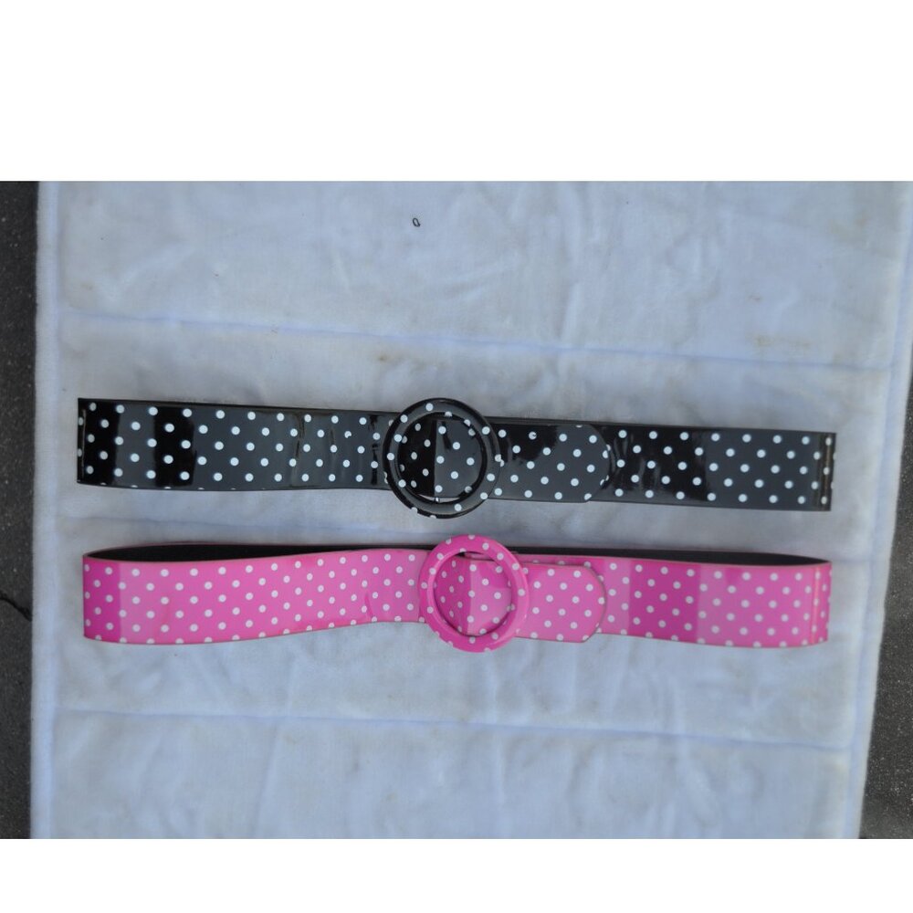 Retro Vintage Belts Polka Dots 50's Pin Up Women's.rockabilly style Lot of 2pcs